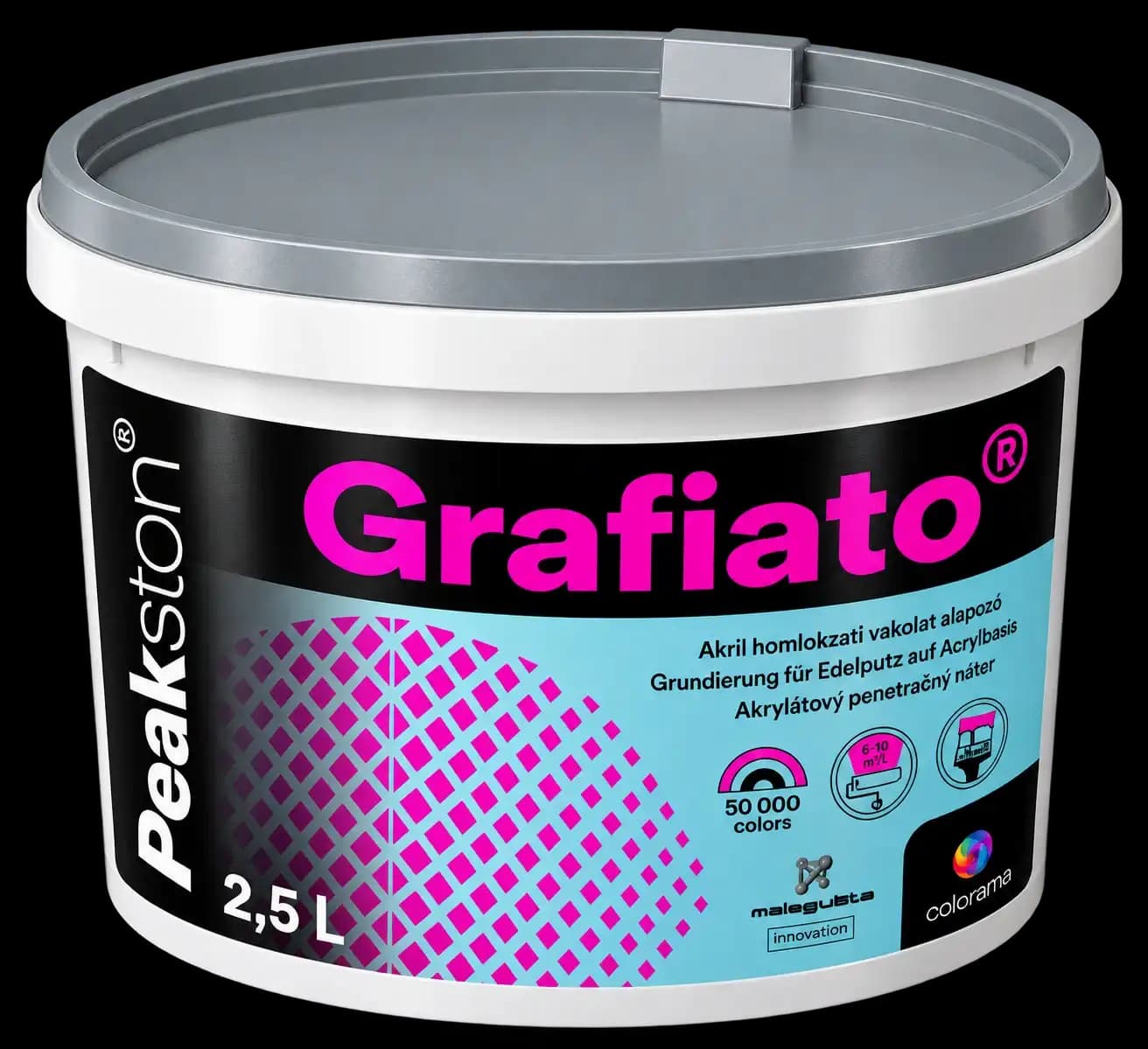 Ilustračný obrázok produktu Grafiato farebný AKRYLÁTOVÝ penetračný náter 2,5L